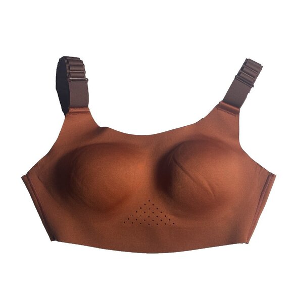 Brooks 30 A/B Dare Scoopback Run Copper Raisin Ice Blue Sports Bra High Impact - Picture 1 of 9